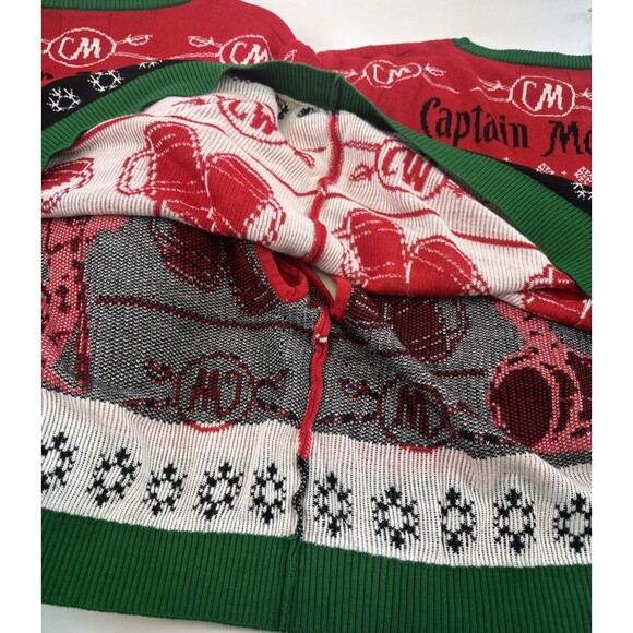 Captain Morgan 4 Person Christmas Sweater Novelty Pullover Knit Adult One Size - Picture 13 of 16